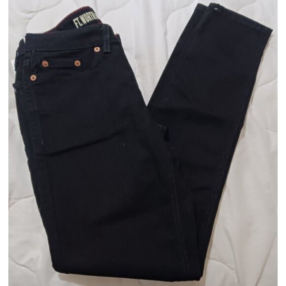 Dickies Women's Curvy Fit Skinny Leg Denim Jean Black Size 2 New - Picture 12 of 12
